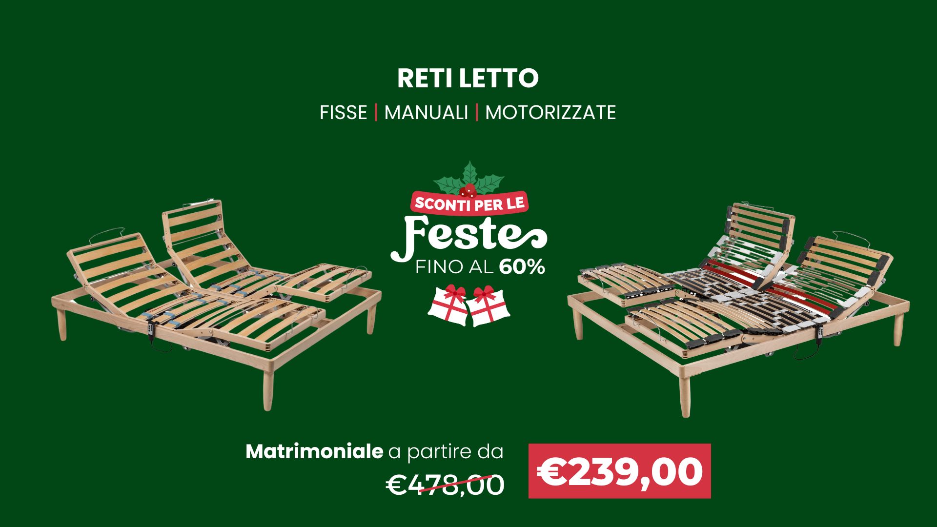 Veradea Materasso Sconti Natale reti letto